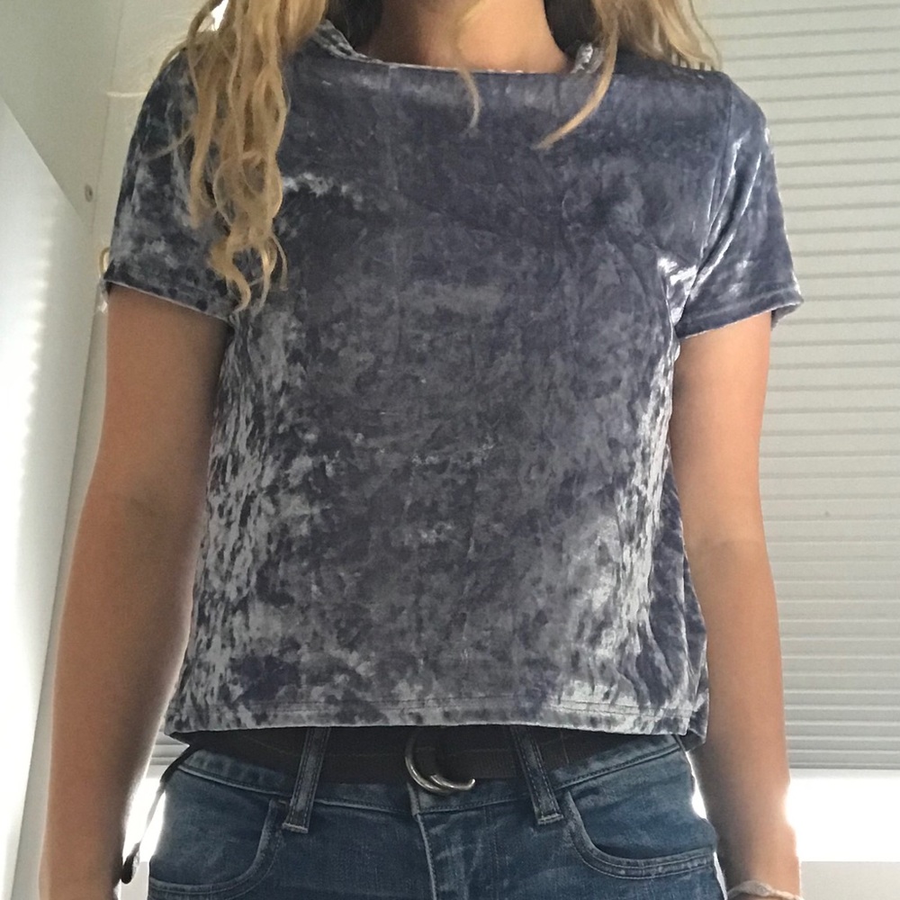 Crushed velvet t shirt